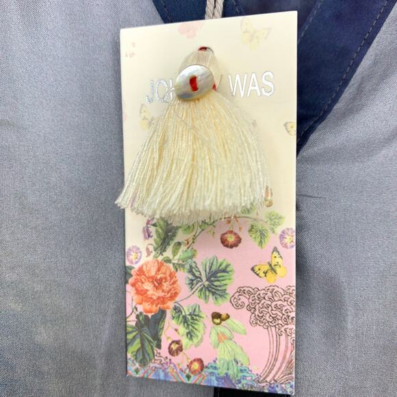 Johnny Was Women's Size M Silverpointe Slip Dress Long Sleeve Silk Multicolor - Picture 9 of 12